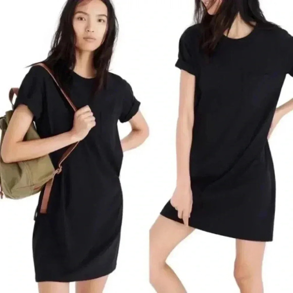 MADEWELL Black T Shirt Cotton Dress - Picture 1 of 2